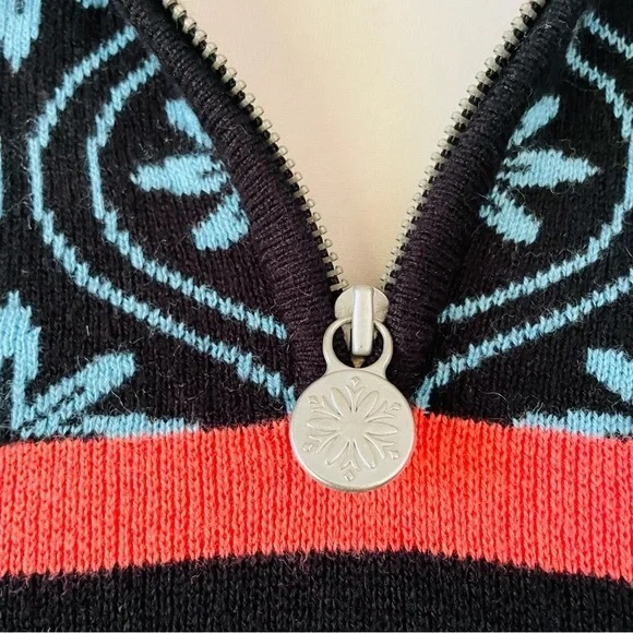 Neve Wool Knit 1/4 Zip Ski Sweater, Sz XL - Picture 7 of 9